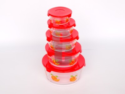 Купи стъклени к-т 5бр. с капаци